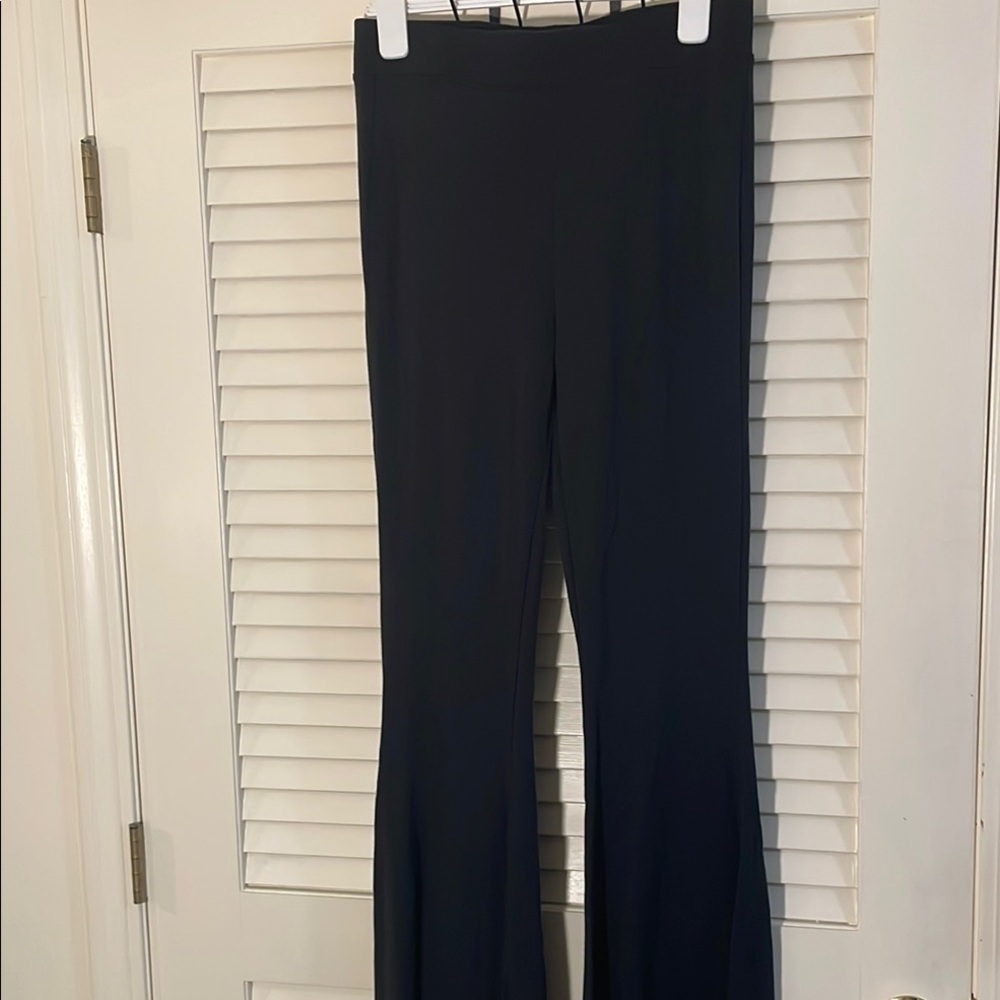 L'AGENCE Kiki Ponte Black High Rise Stretchy Boot Cut & Flare Pants